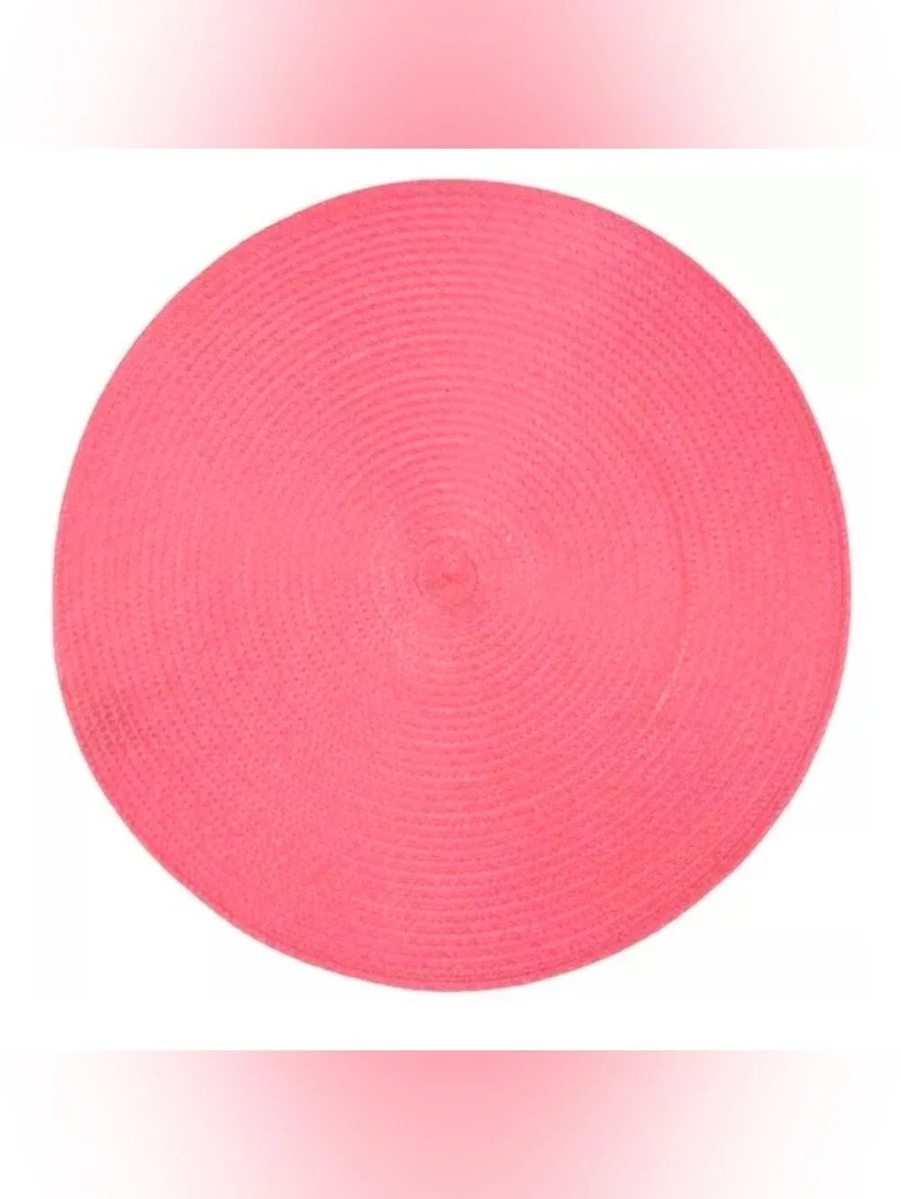 Round Woven Table Placemats Set Of 4 Pink New With Tags